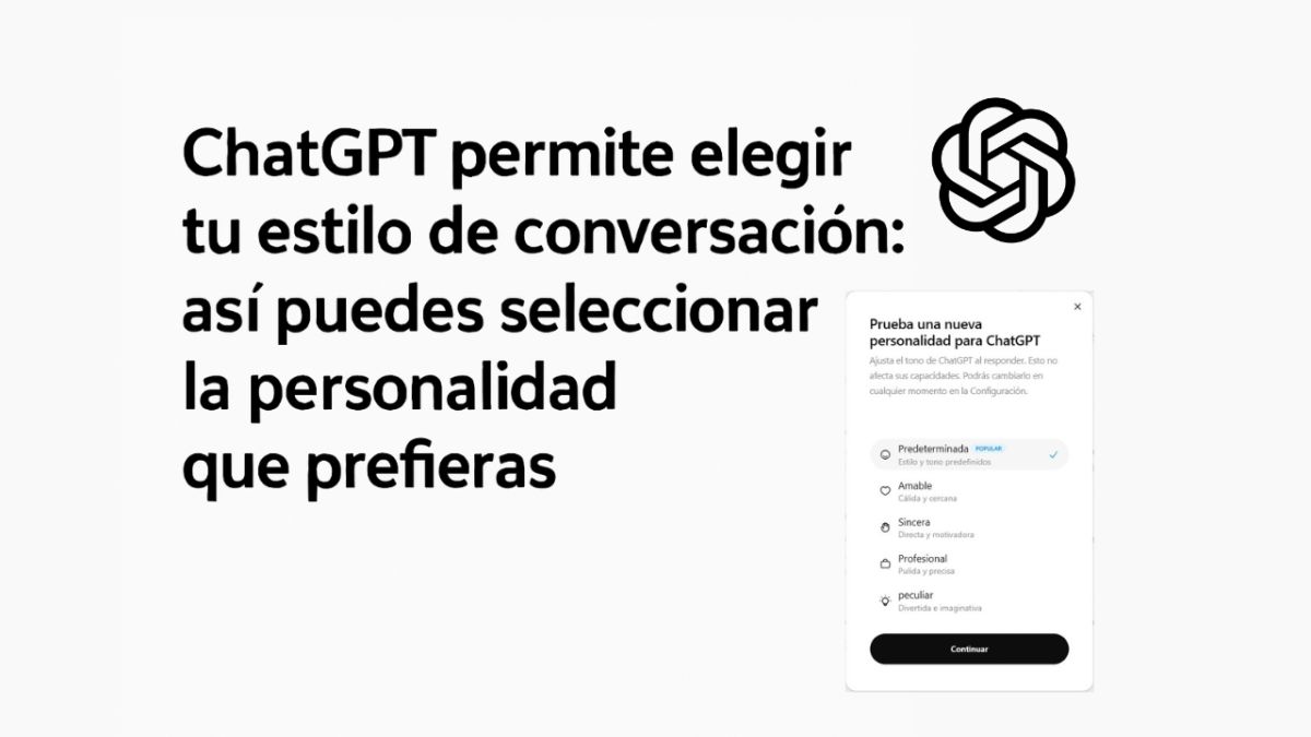 ChatGPT lanza nuevas personalidades: así funciona la herramienta que permite personalizar el tono del chatbot